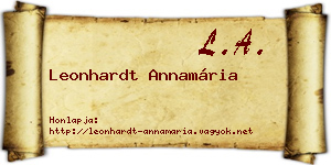 Leonhardt Annamária névjegykártya