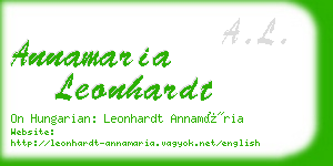 annamaria leonhardt business card